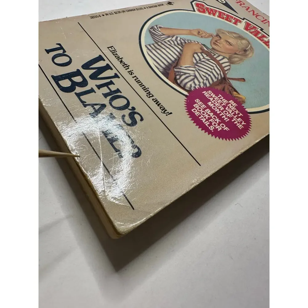 Sweet Valley High 1ST Edition First Print Book #66 Who's To Blame Vintage 1980's